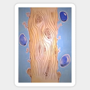 Abstract tree with plums Sticker